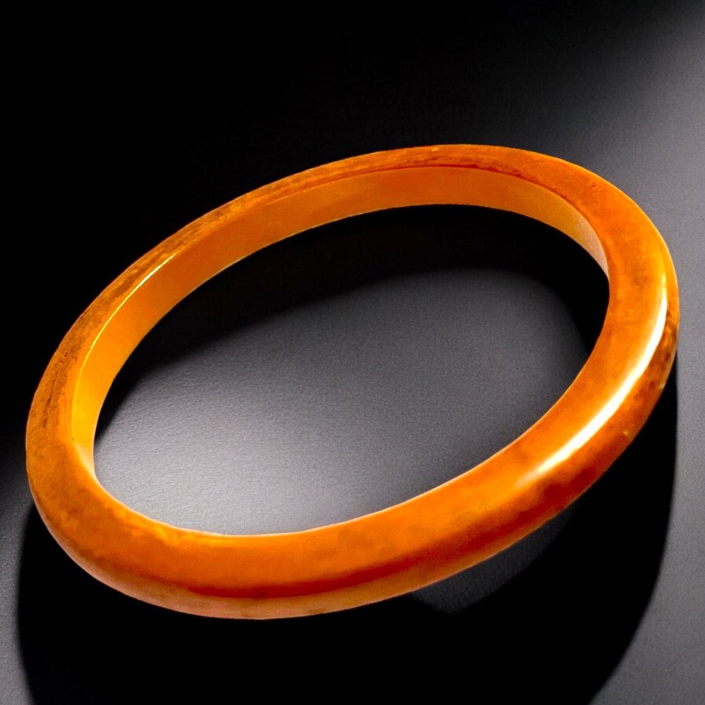 Bakelite Bangle Spacer Stackable Bracelet Butterscotch Marbled Tested Vintage