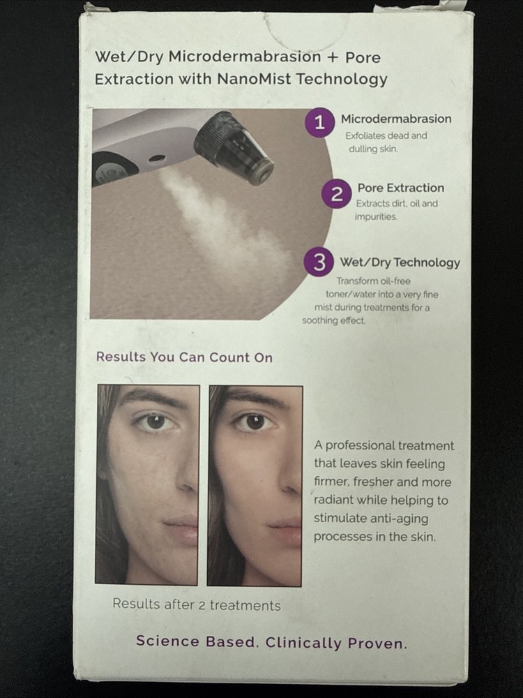 Spa Sciences BELLA 3-in-1 Microderm Pore Extractor & Micro Mister White Marble