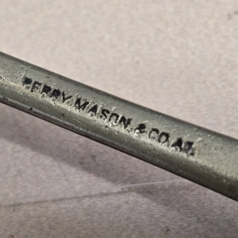 6 Antique Perry Mason & Co. A1 Silverplated Teaspoons Fiddle Pattern Flatware