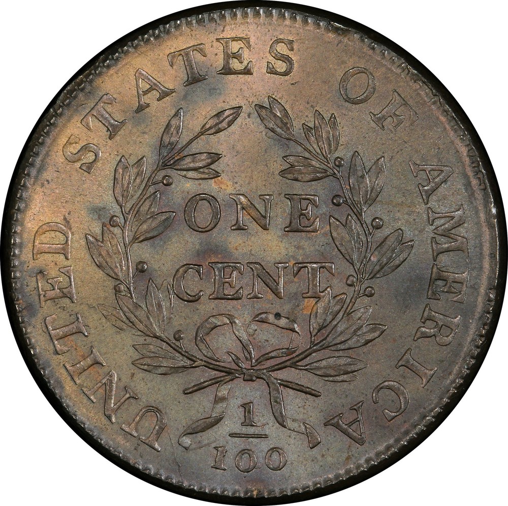 1798 DRAPED BUST 1C PCGS MS 65+ BN