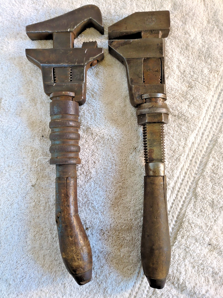 Vintage Bemis & Call Co. 12" Adjustable Monkey Pipe Wrenches