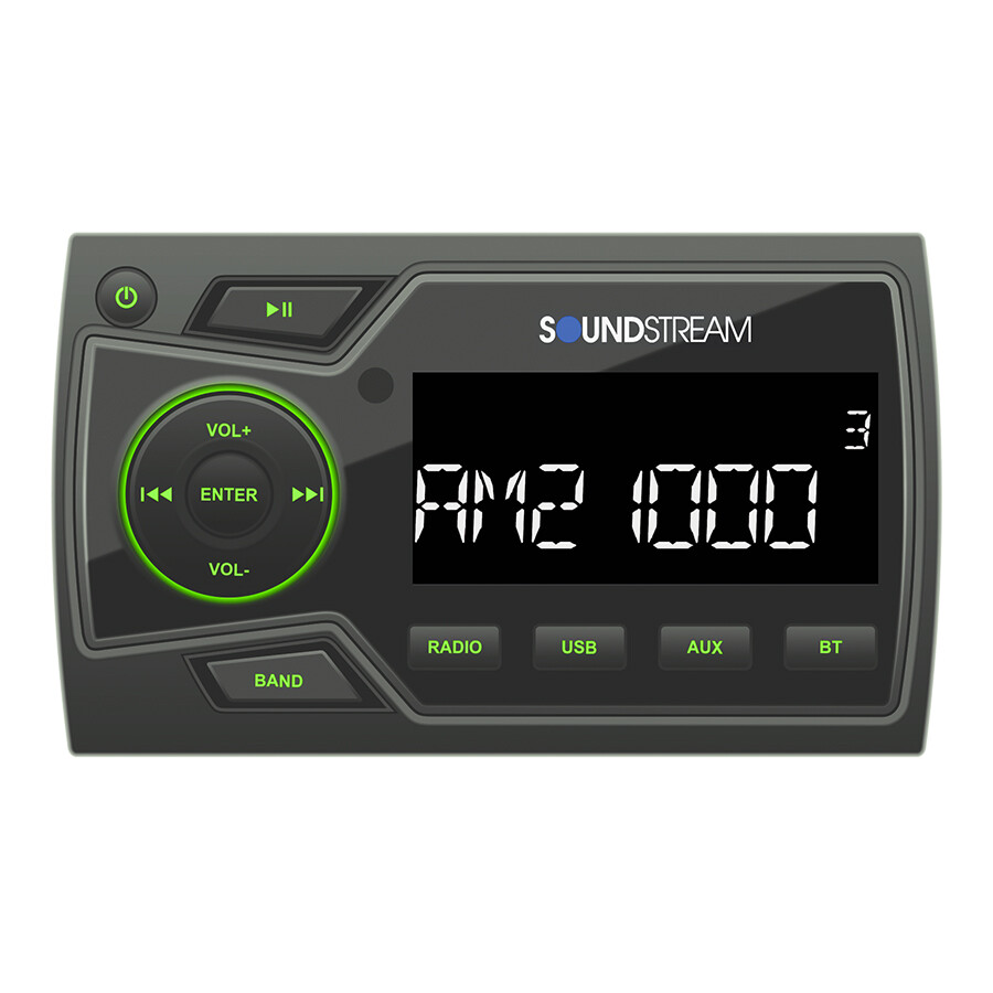 Soundstream MHU-32 Marine Boat ATV/UTV Digital Media Receiver Bluetooth/AUX/USB