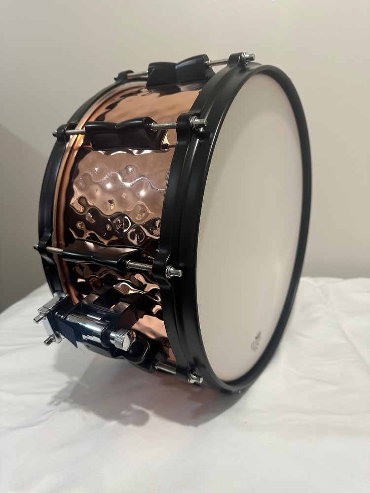Copper Snare Drum with Black Hardware -JBCS1012