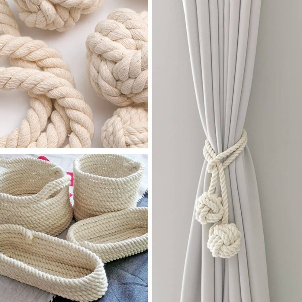 Red Macrame Cord 3mm x 220yards Colored Macrame Rope Cotton Rope Macrame Yarn...