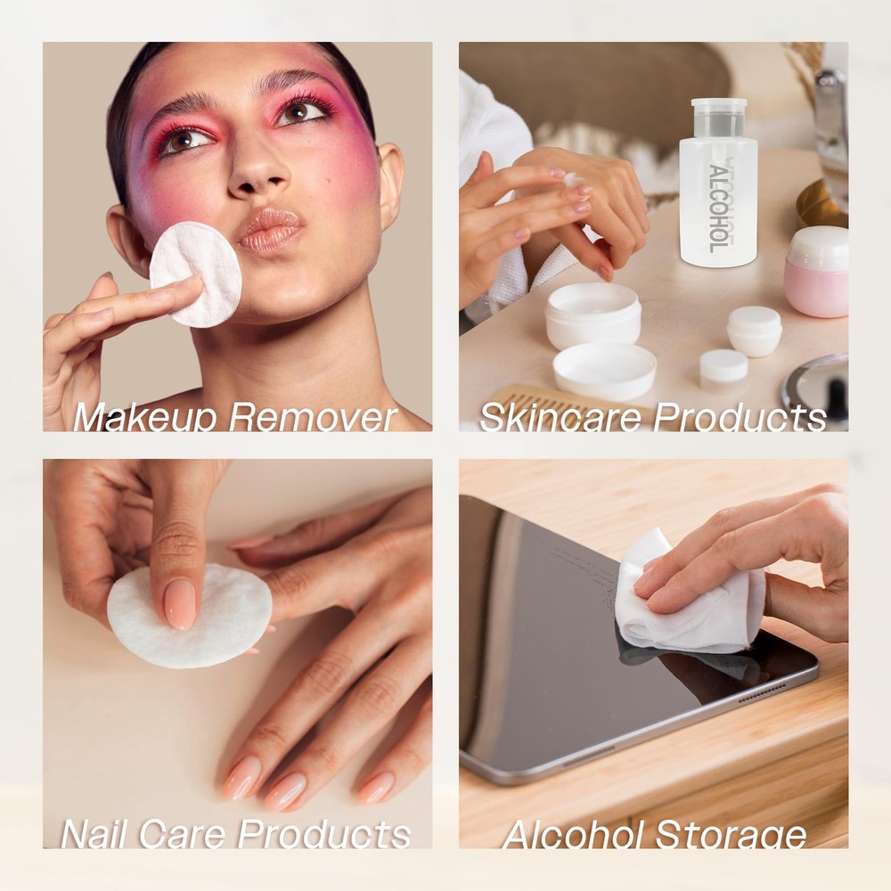 9oz Gray with Word Imprint Push Down Pump Dispenser Empty Refillerable Bottle...