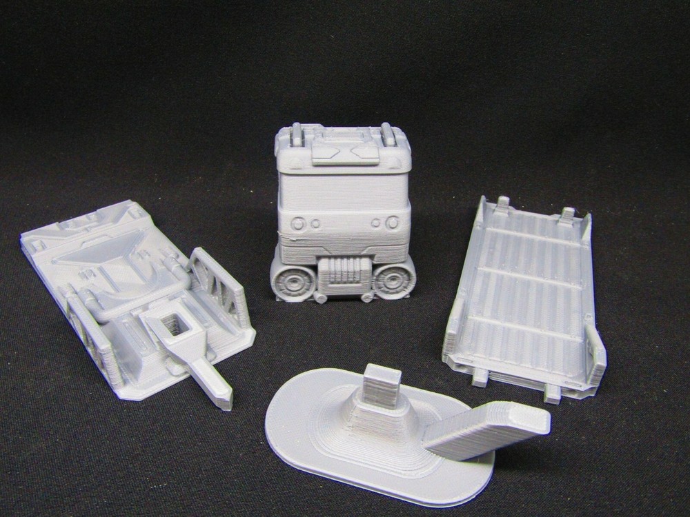 Flatbed Hover Truck Space Vehicle Car Scenery Scatter Terrain 3D Printed Model