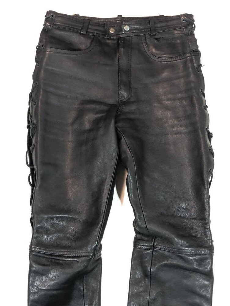 Modeka Leather Moto Racing Pants Vintage