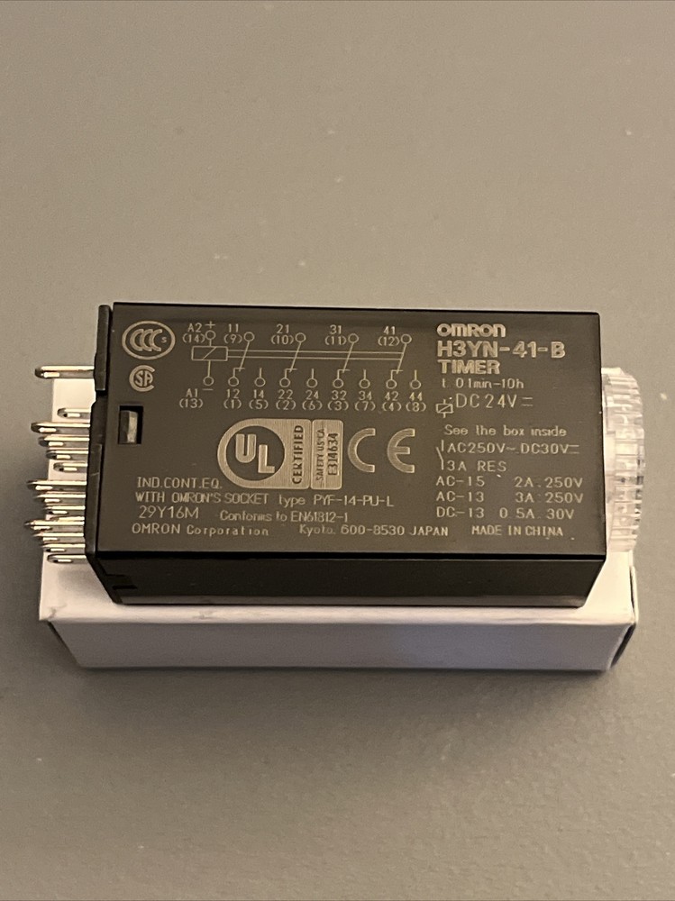 Omron Timer H3YN-41-B solid-state analog long-range 1 Min-10h timer LED H3YN41B