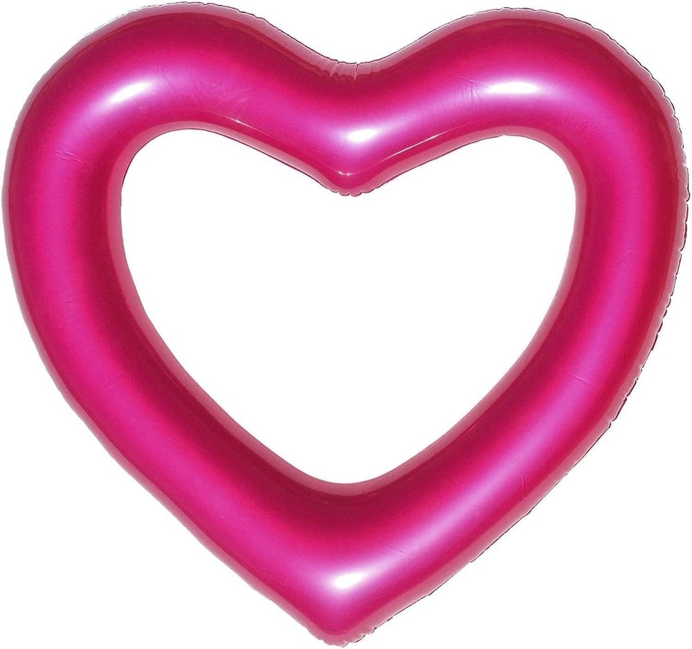 LOTELI Large Metallic Pink Heart Pool Float - 50