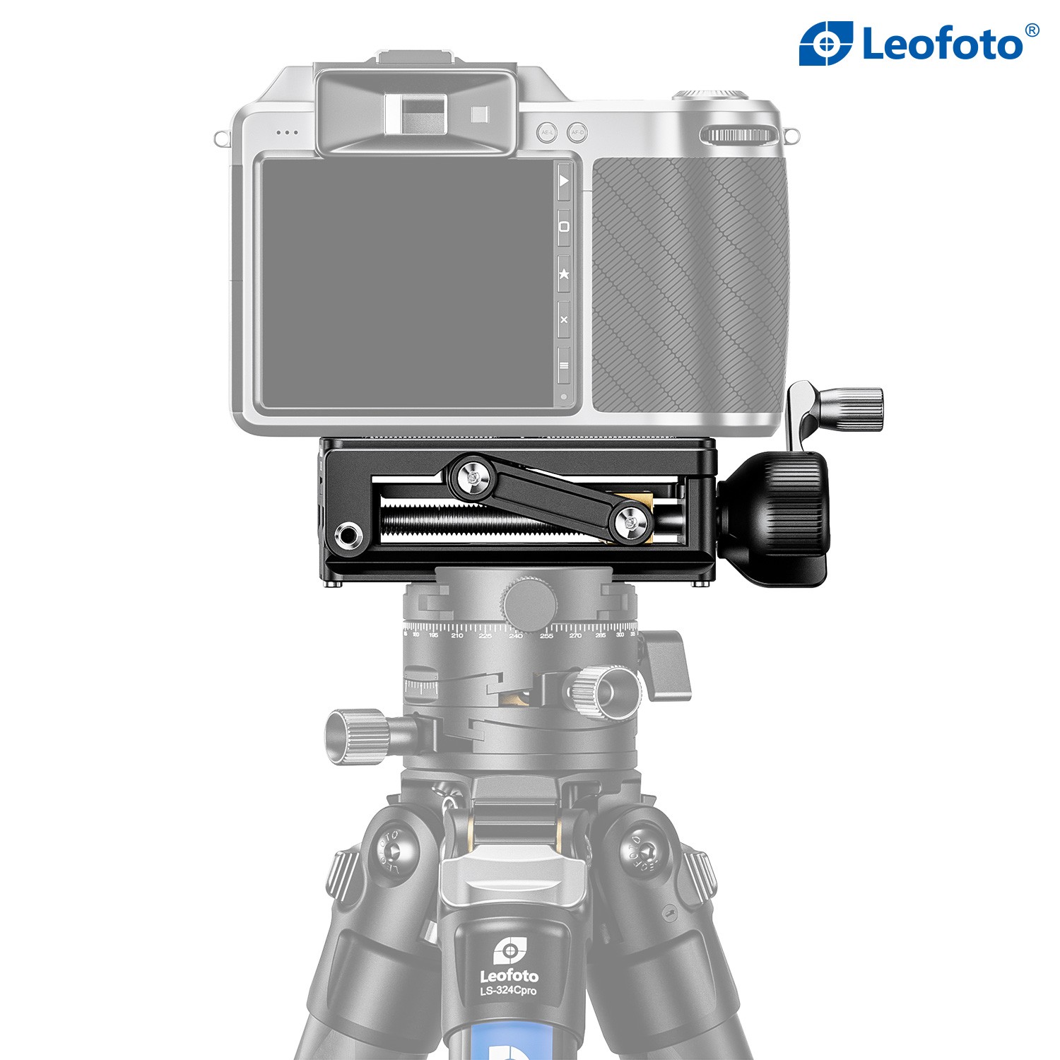 Leofoto BVL-02 Tilt Adapter with Crank Handle-Arca Compatible