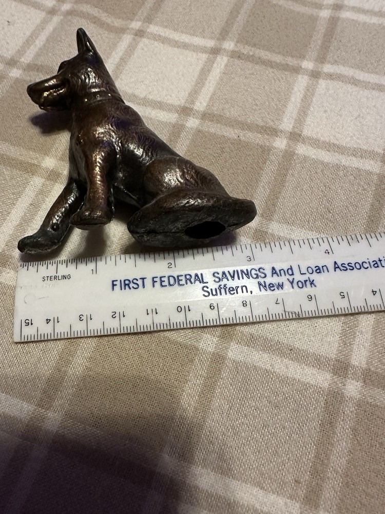 Copper Clad Cast German Shepard Vintage Figure.