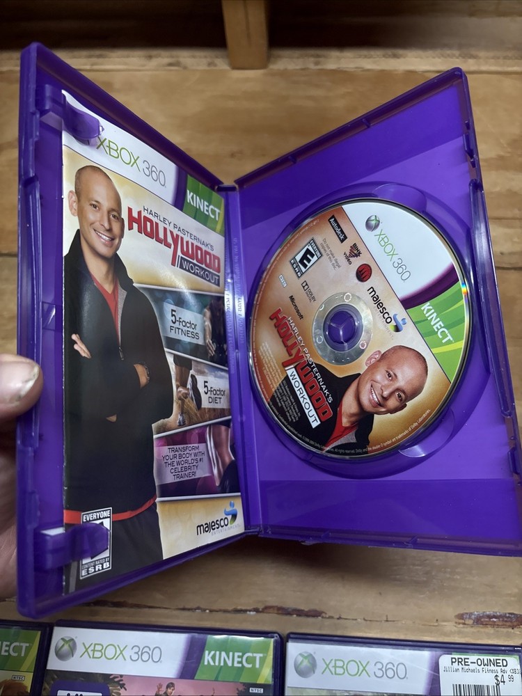 Microsoft 1414 Xbox 360 Kinect Sensor Bar & 10 Games - TESTED NICE DISCS!