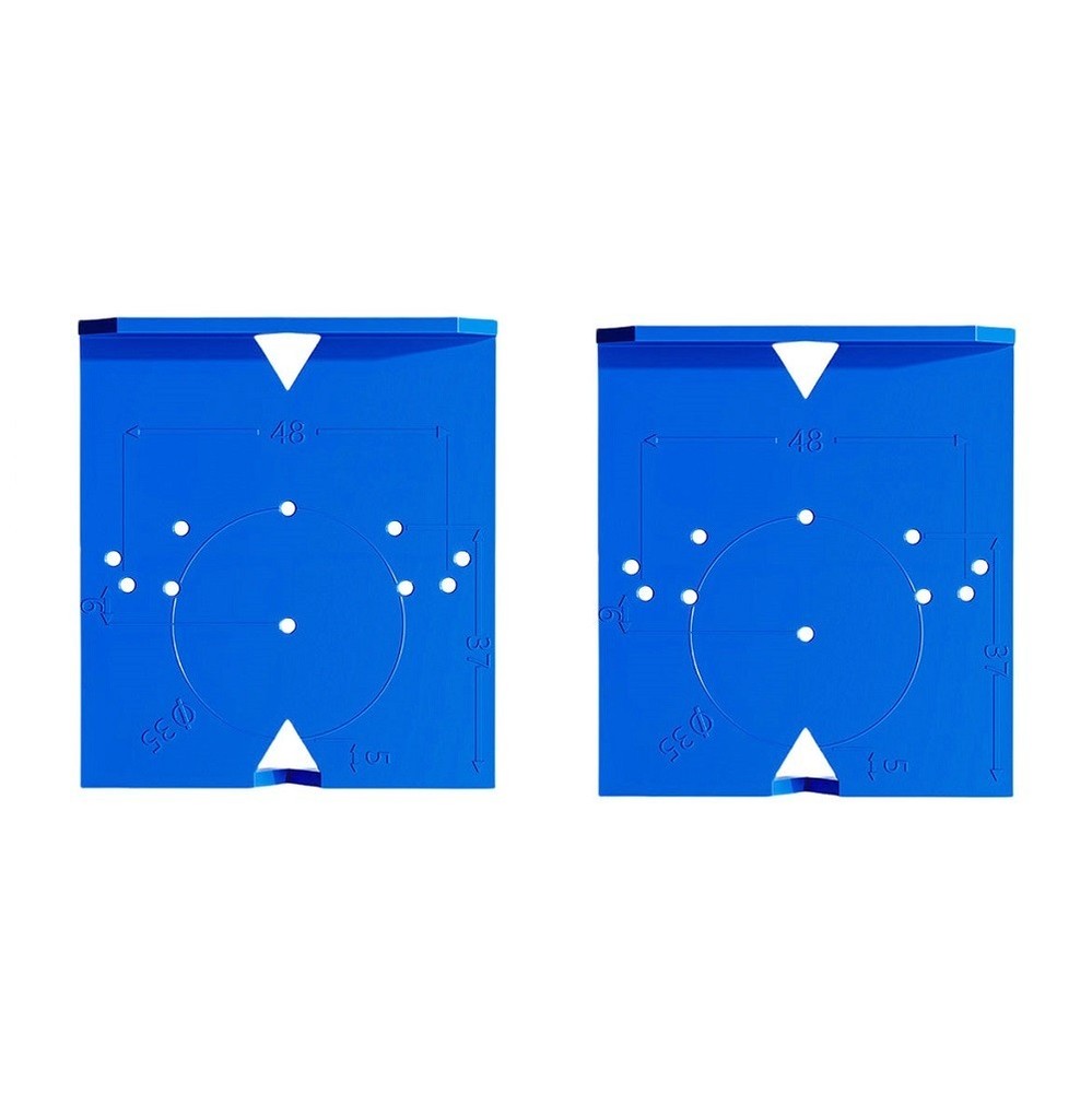 ABS Plastic Cabinet Door Hinge Hole Drill Guide 2PC Template Jig 3540mm
