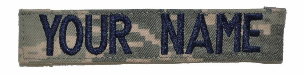 Single Custom Name Tape w/ Hook Fastener Backing - ABU