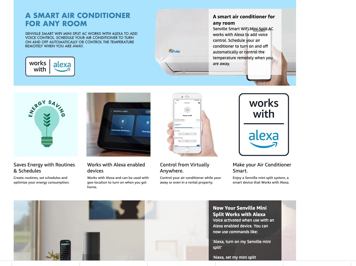 18000 BTU Dual Zone Ductless Mini Split Air Conditioner ENERGY STAR® 22 SEER