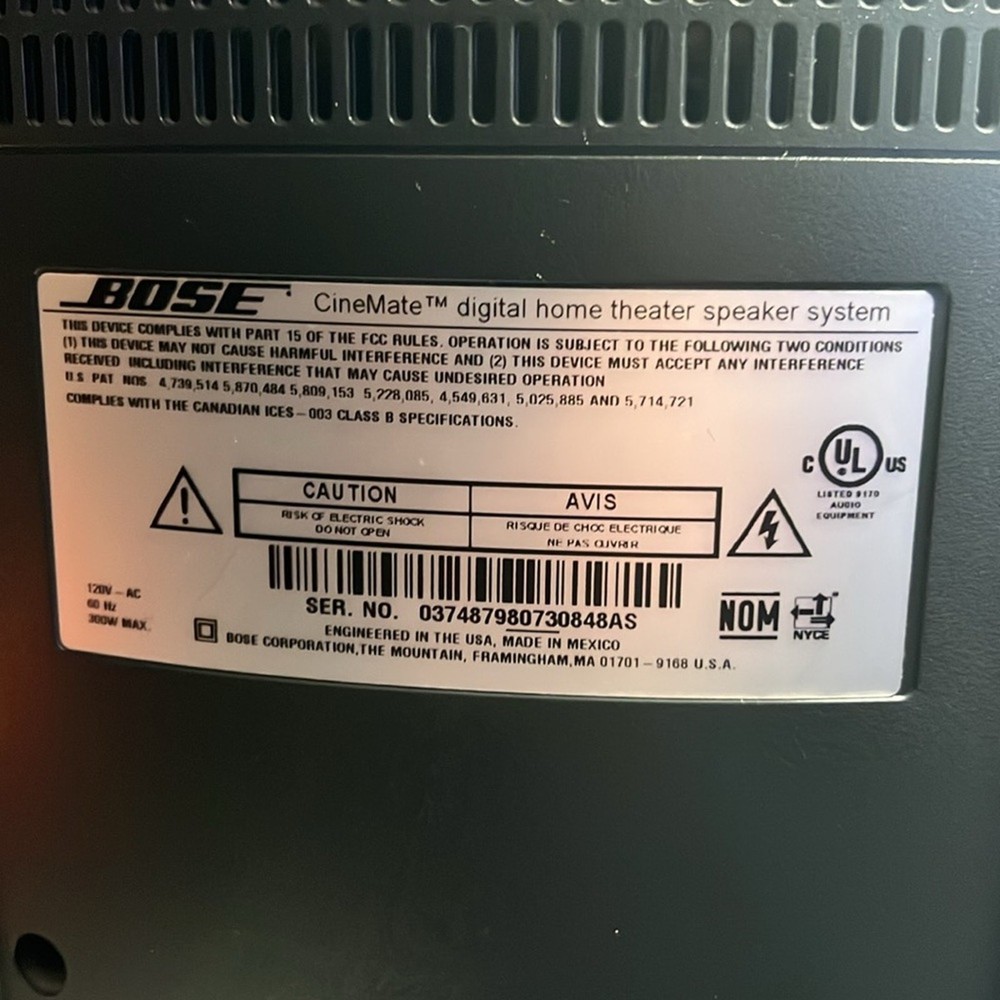 BOSE CineMate digital home theater speaker system