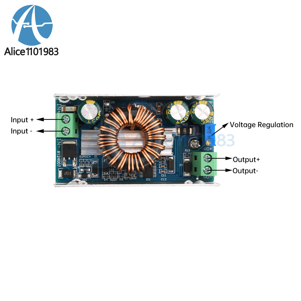100W 6A DC-DC Buck Module Adjustable Step-Down Power Module 10-90V to 1.5-60V