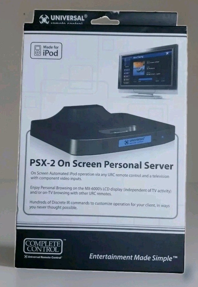 Universal Remote Control (URC) PSX-2 iPod Dock On Screen Personal Server NEW
