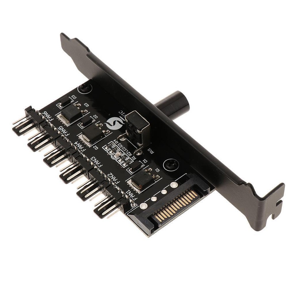 Power PCI PWM Cooling Fan Speed Temperature Controller Hub