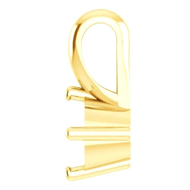 18K Solid Yellow Gold Pendant Setting Round Solid Base Solitaire Mount 3mm-8mm