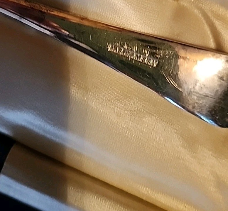 JA Ramsay Dundee Atq 1865 Silverplated Serving Set 3-piece Original Case