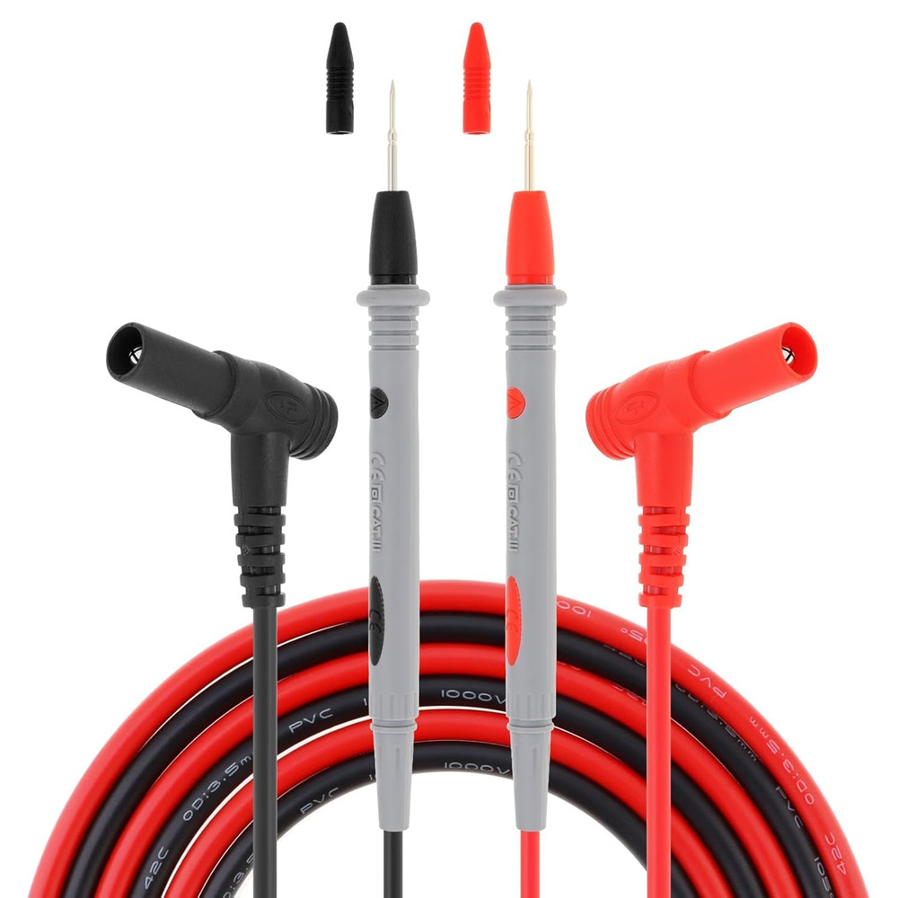 1000V 20A Multimeter Leads, 2Pcs Tester Lead, Volt Meter Probes for Multimeter E