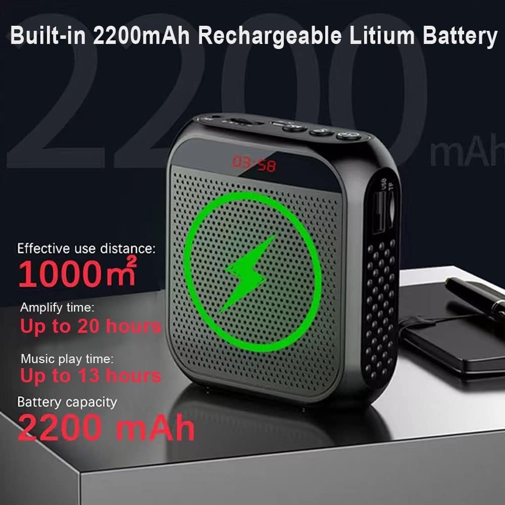 Lightweight Headset Microphone Amplifier - Long Battery Life for Classes & Tours
