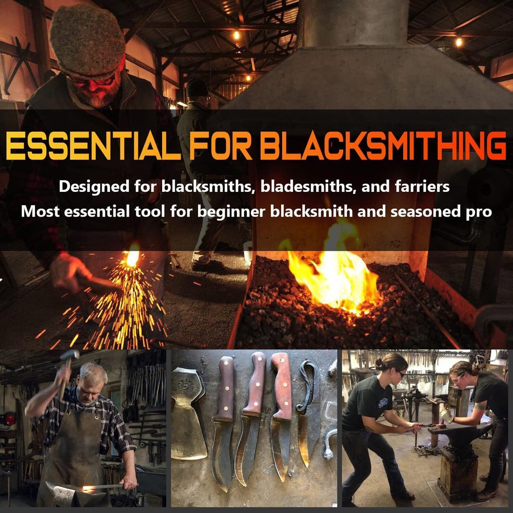 17" Blacksmith Essential Wolf Jaw Tongs For Beginner & Professional Blacksmiths