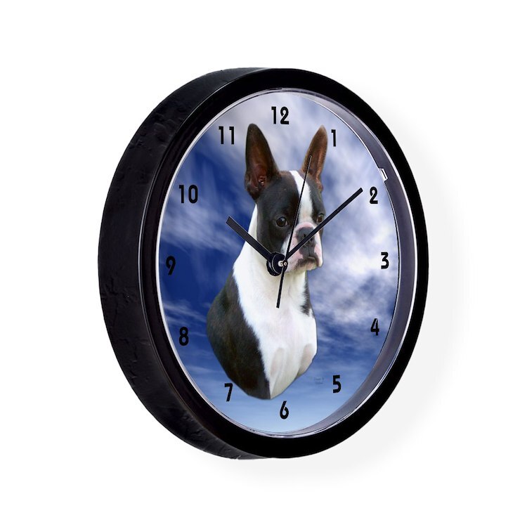 CafePress Designs By Eclipse Boston Terrier Wall Clock (70521352)
