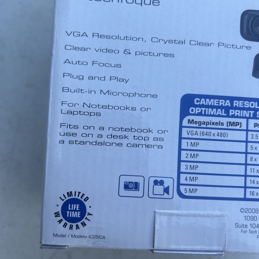 Micro Innovations Webcam U.S.B 2.0 Auto Focus Built In Microphone