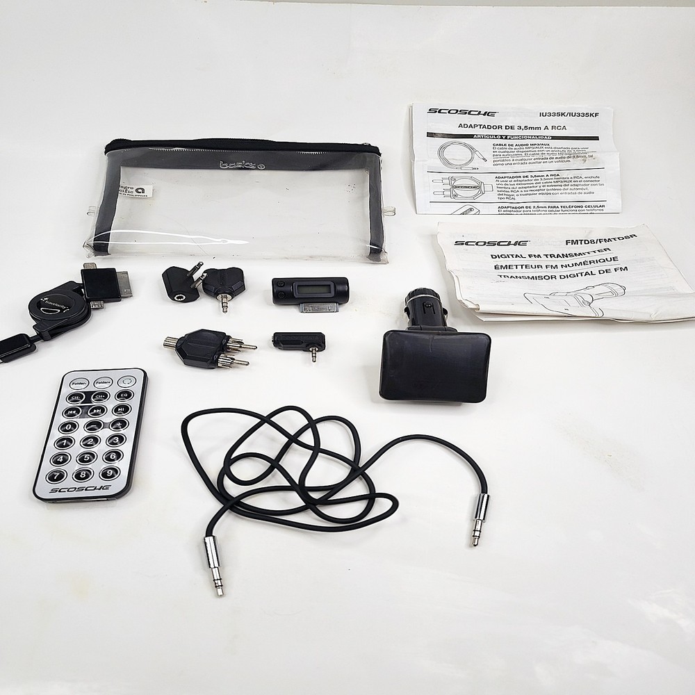 Scosche Universal Digital FM Frequencies Transmitter w/ SD Card Reader Tested