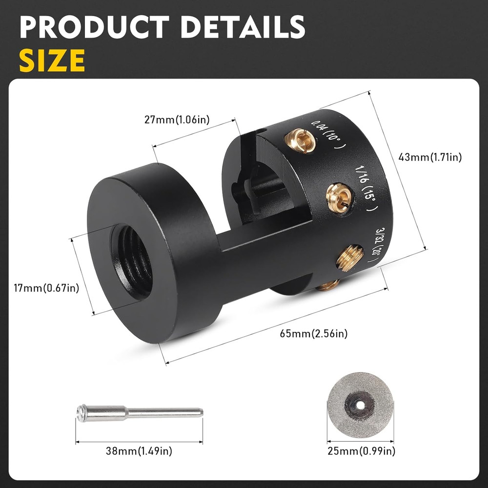 Tungsten Electrode Sharpener Head Tool, Tungsten Grinder for TIG Welding Single