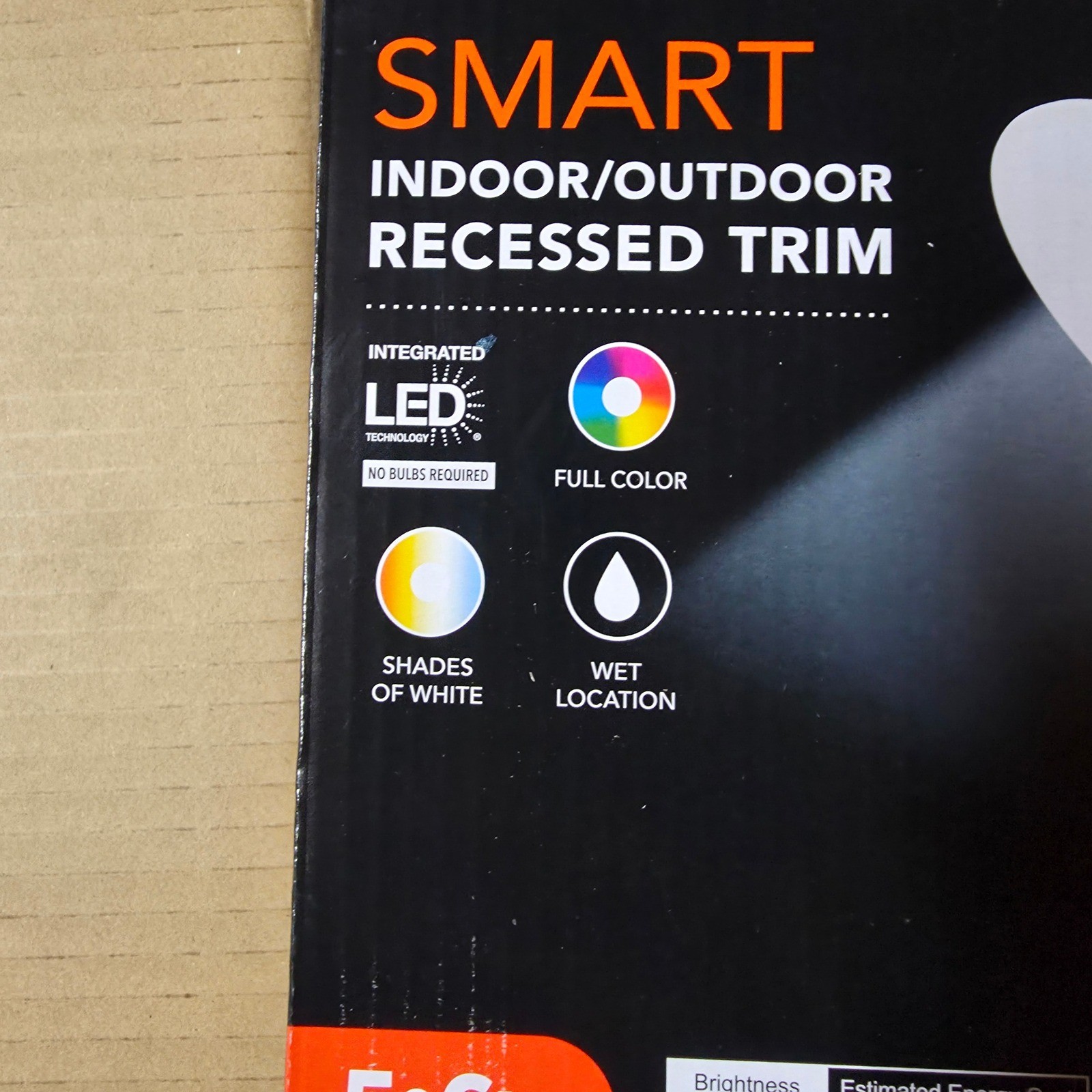 4 pk Commercial Electric Smart 5/6 in LED Recessed Trim White 538561010 Hubspace