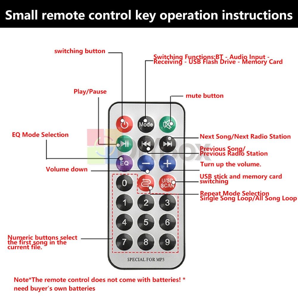 DC 3.7-5V 10W Mono Bluetooth 5.0 Audio Power Amplifier Module MP3 Decoding Board
