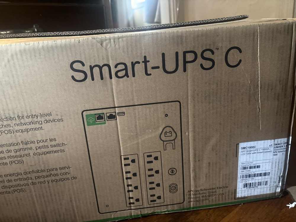 APC Smart-UPS C1500 VA LCD 120V with SmartConnect SMC1500C (NEVER OPENED)