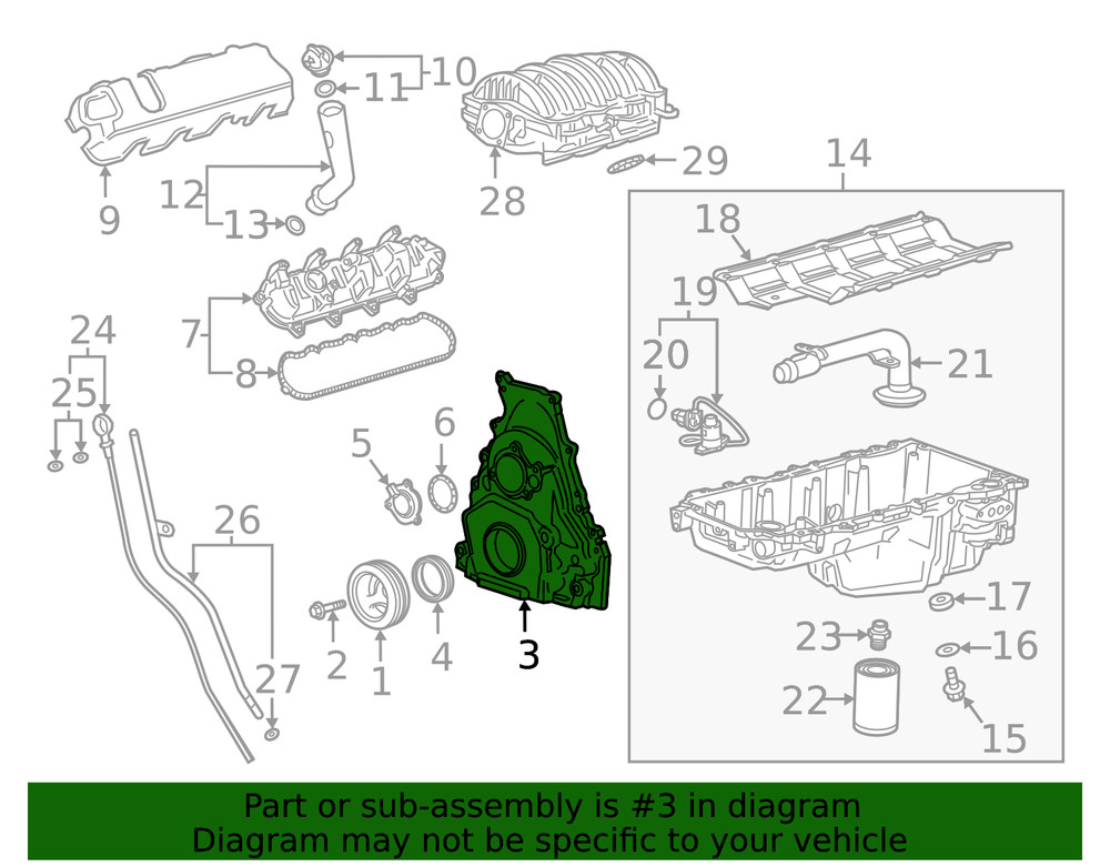 Genuine GM Engine Front Cover 12688896