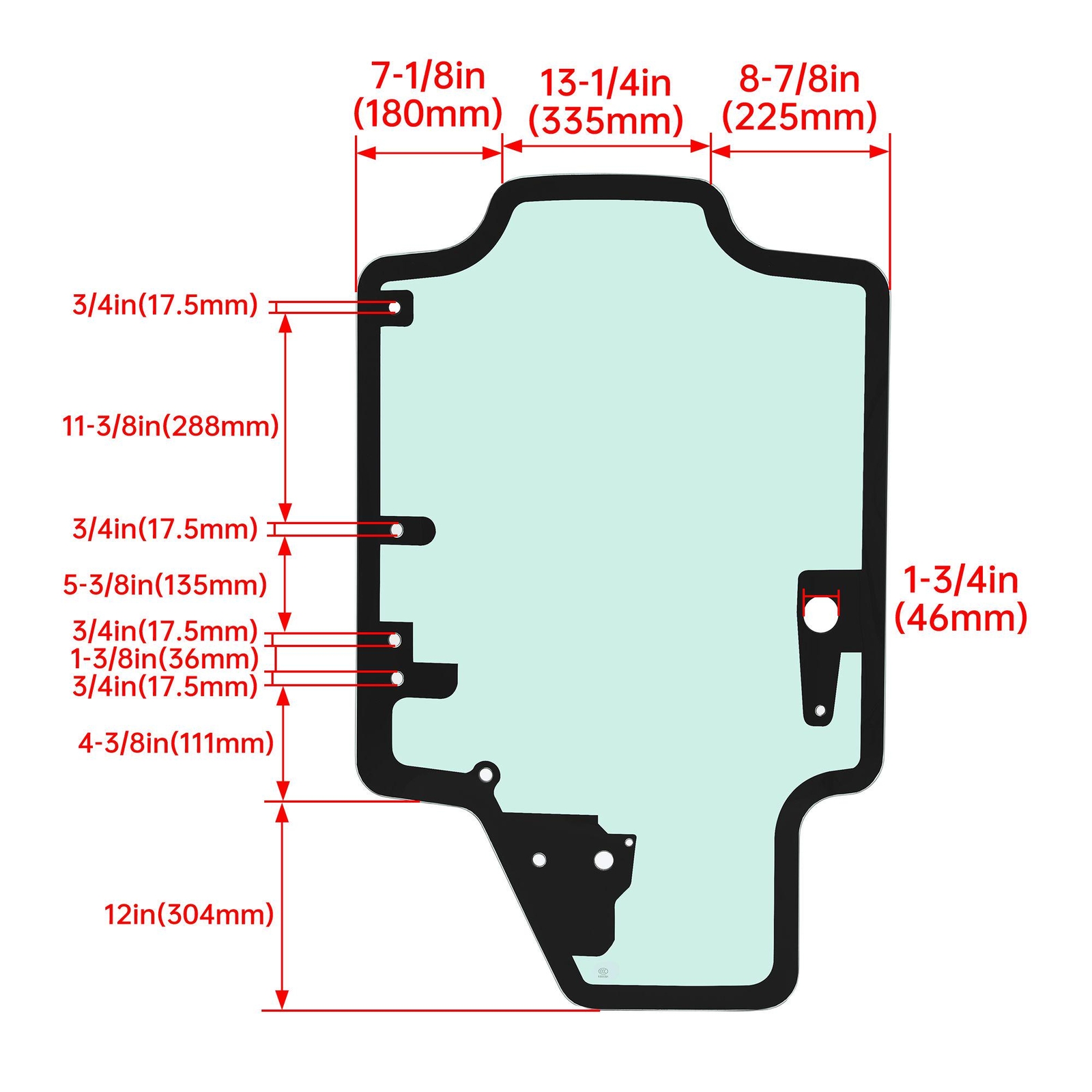 Door Glass For Case Skid Steer SR150 SV185 TR270 New Holland L213 C227+ 47405930