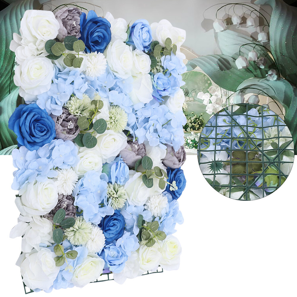 6 Pack Artificial Flower Wall Panel Floral Panel Background Wedding Party Decor
