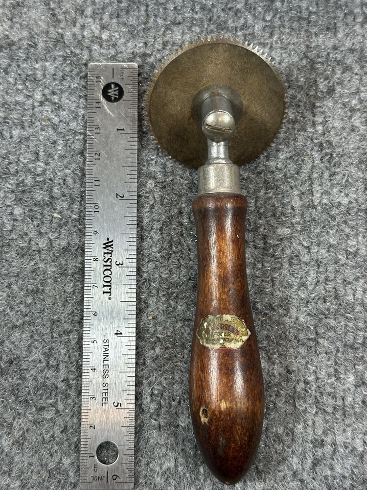 Vintage Accuracy Warner Tools Manufacturing Sewing Pattern Marker Wood Handle