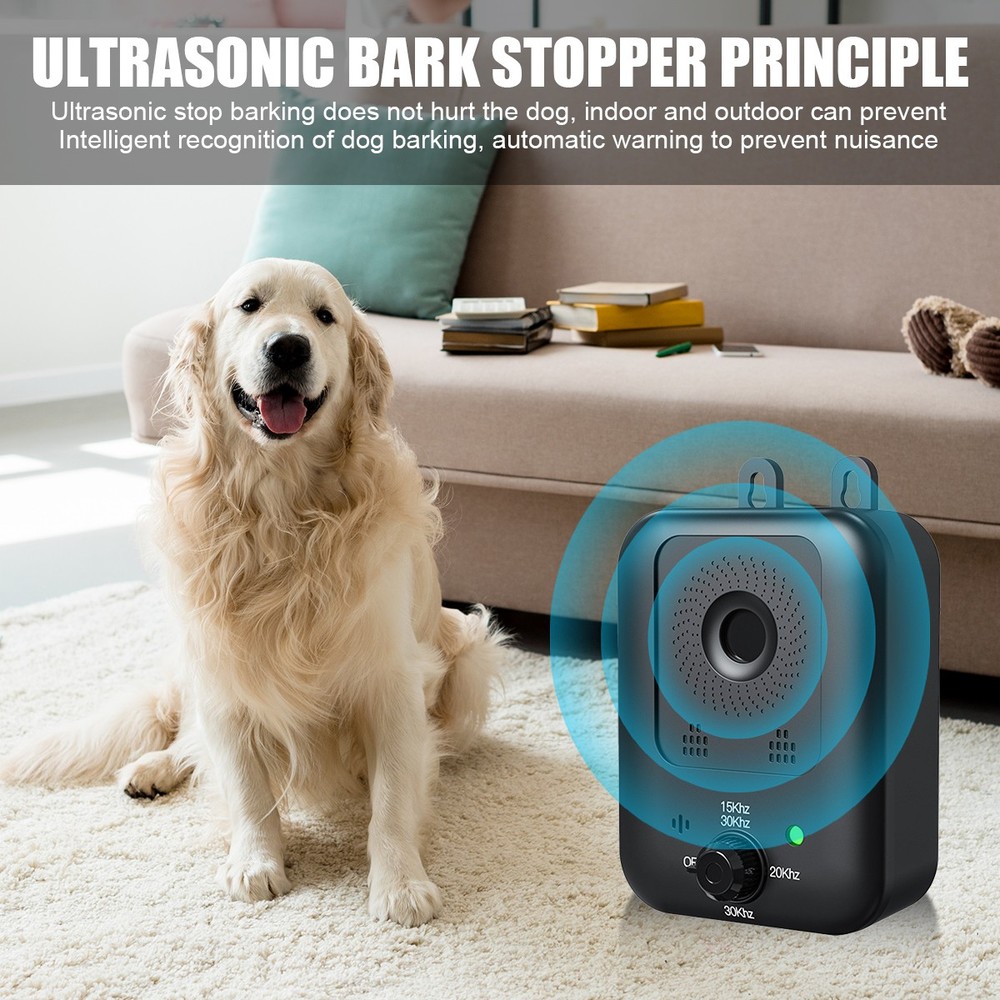 Ultrasonic Dog Bark Control Device Rechargeable 3 Frequency Modes 26ft Range New