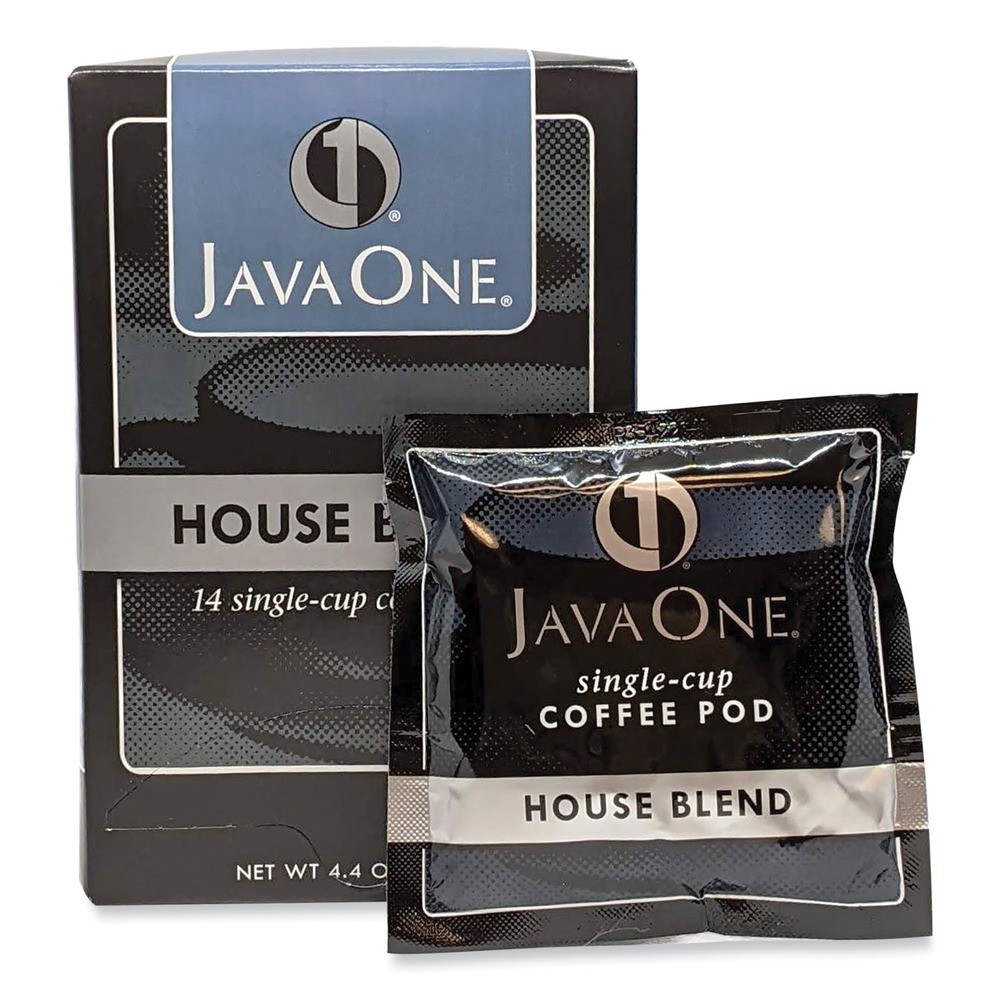 Java One 40300 Single Cup Coffee Pods - House Blend (14/Box) New