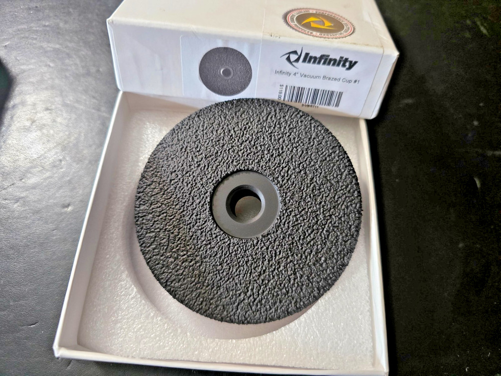 INFINITY 4" vacuum diamond brazed cup wheel #1