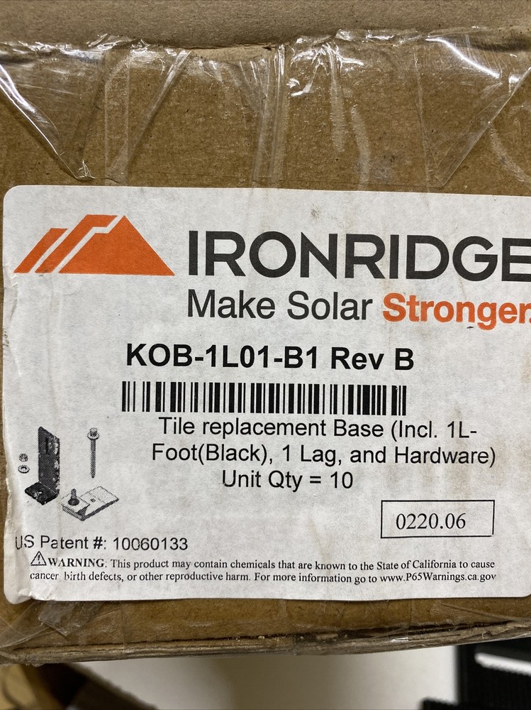 Ironridge KOB-L01-B1 Tile Replacement Base