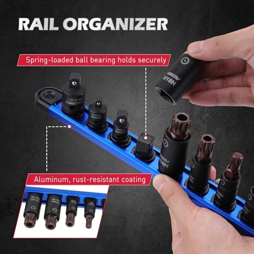 Triple-Square Spline Bit Socket Set: 13-Piece Socket 13PCS Triple Square M4–M18