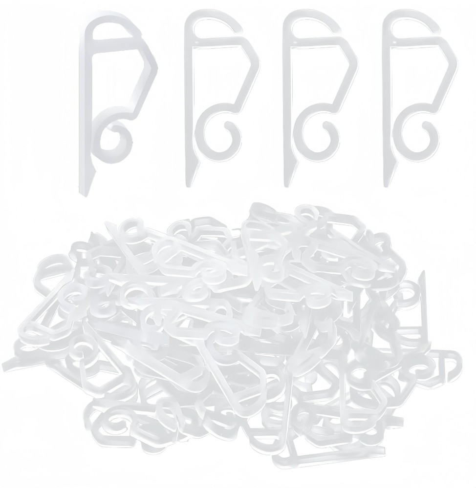 Kihanyoh Christmas Light Clips, White Gutter Hooks Outside String
