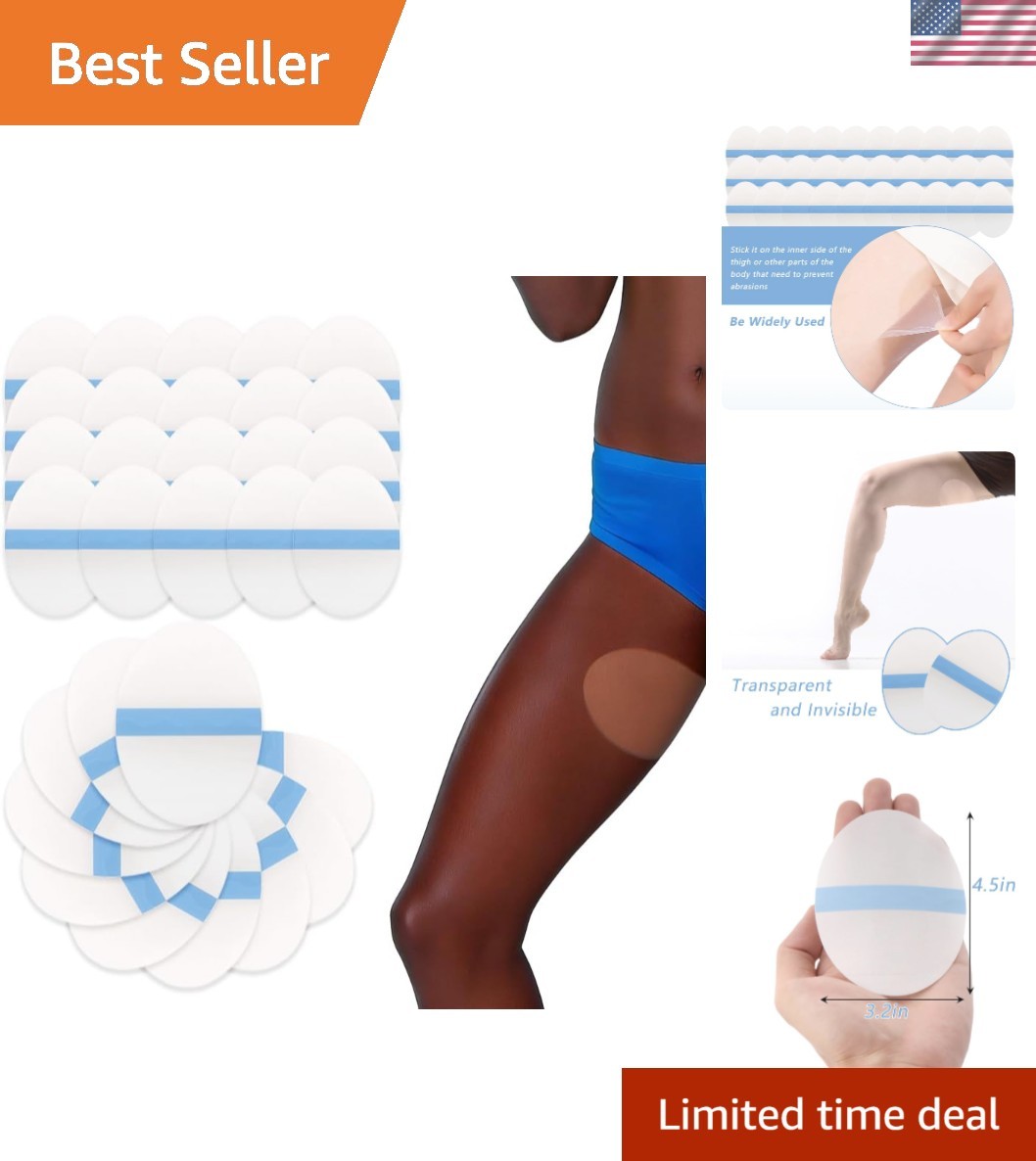 Transparent Disposable Chafing Relief Stickers - 40 Pcs for Ultimate Comfort