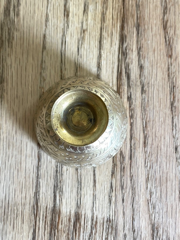 Vintage Middle Eastern Engraved Brass Tea Cup