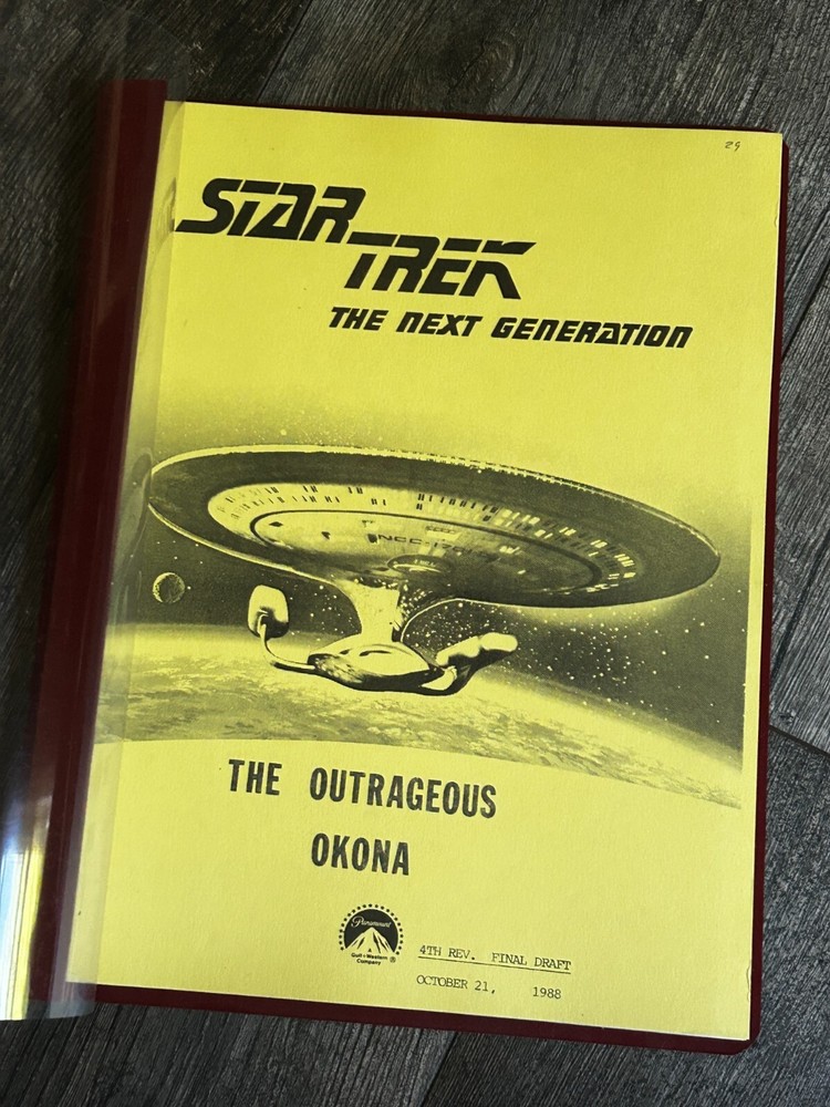 STAR TREK Script The Next Generation Outrageous Okona 4th Revision Final Draft