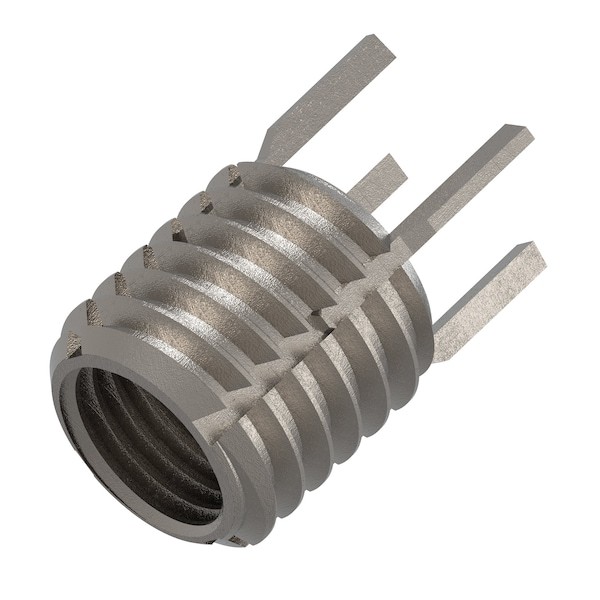 Key Locking Thread Insert, Thin Wall, 4 Keys, 7/16"-20 Int Thrd Sz, 9/16"-12