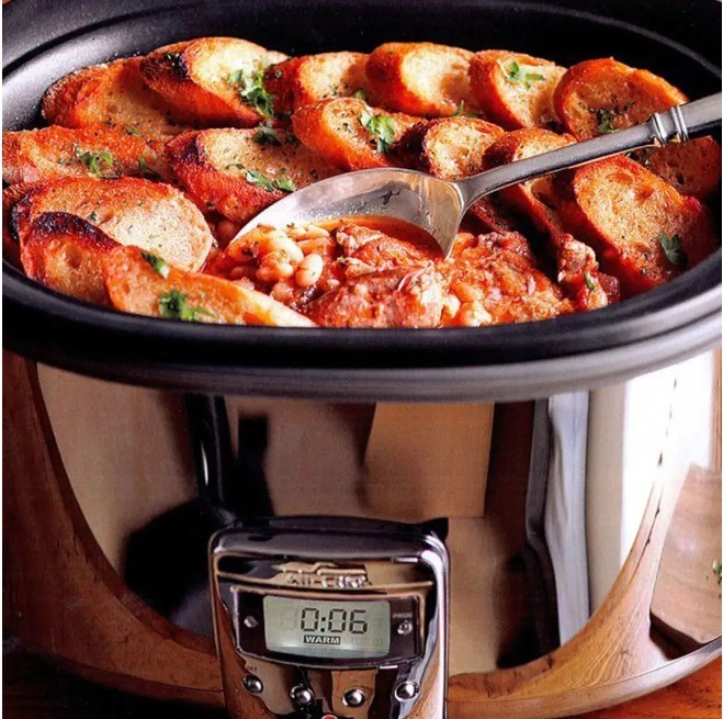 All-Clad Stainless Steel Electric Slow Cooker 7-Quart, Programmable LCD Timer,